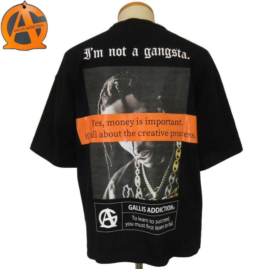 GALLIS ADDICTION（ガリスアディクション） 半袖Tシャツ 黒M・L 