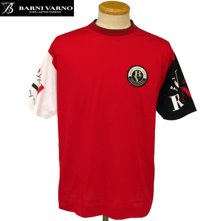 バーニヴァーノ 半袖Tシャツ 赤L NTH5040 BARNI VARNO : nth5040 
