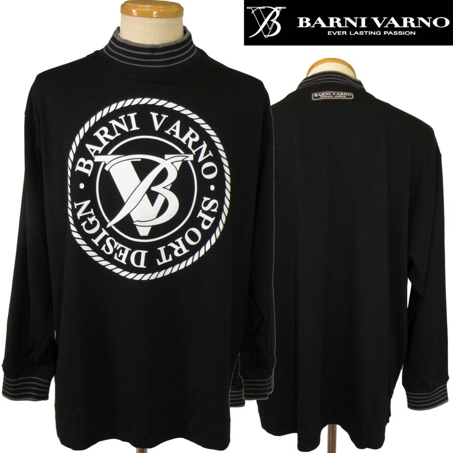 BARNI VARNO（バーニヴァーノ） カットソー 黒LL OTN5434 BARNI VARNO