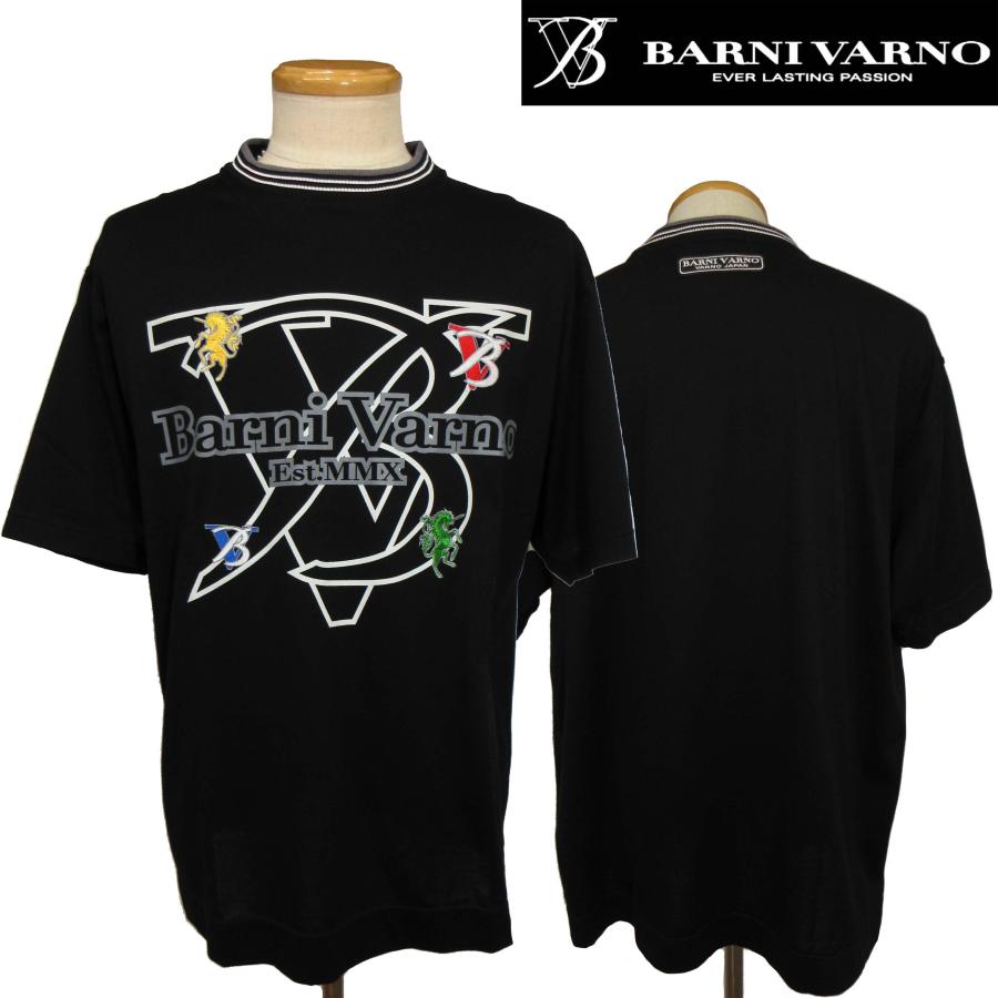 BARNI VARNO（バーニヴァーノ） 半袖Tシャツ 黒LL PTH5529 BARNI