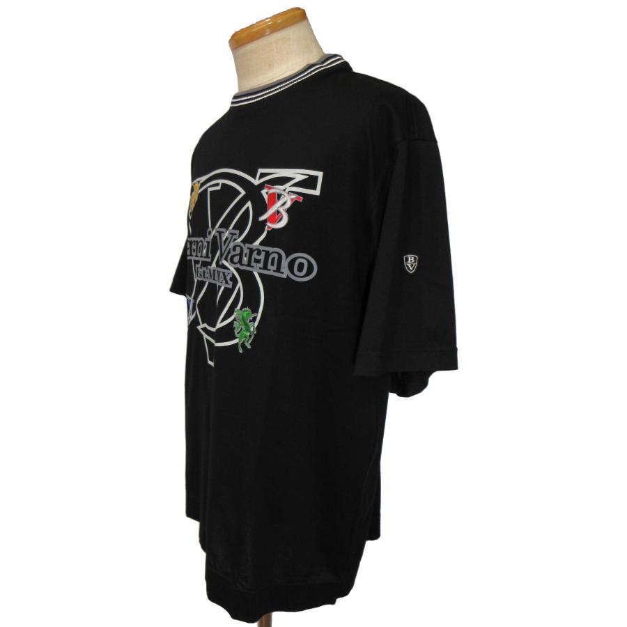 BARNI VARNO バーニヴァーノ半袖ニット BARNI VARNO（バーニヴァーノ） 半袖Tシャツ 黒LL PTH5529 BARNI