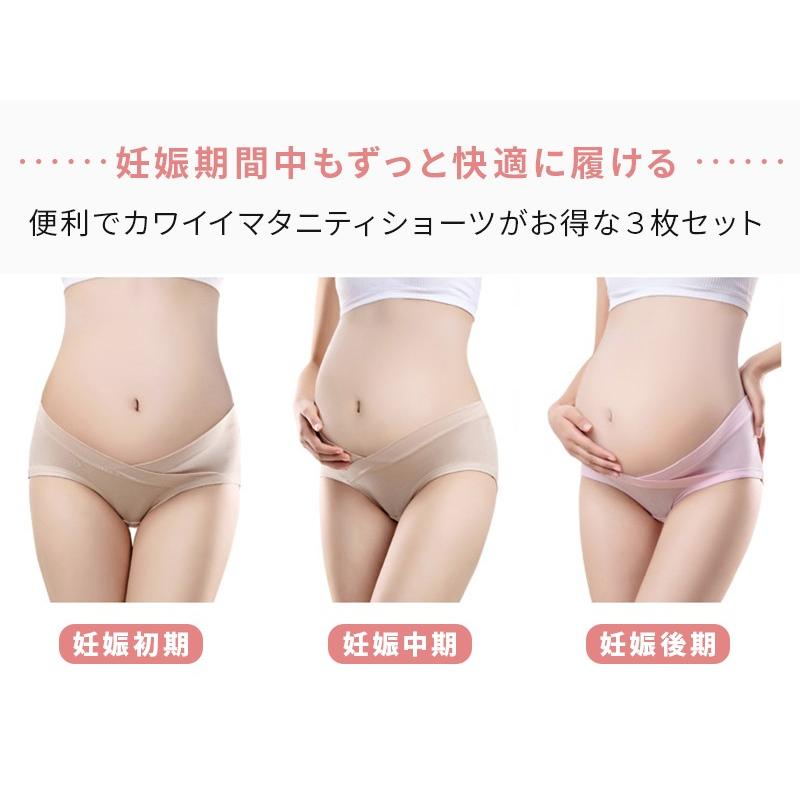 マタニティショーツ 3枚セット ショーツ レディース 綿混 ローライズ しめつけない パンツ 綿 妊婦 妊娠 女性用 マタニティ 下着 インナー かわいい Wonder Labo 通販 Paypayモール