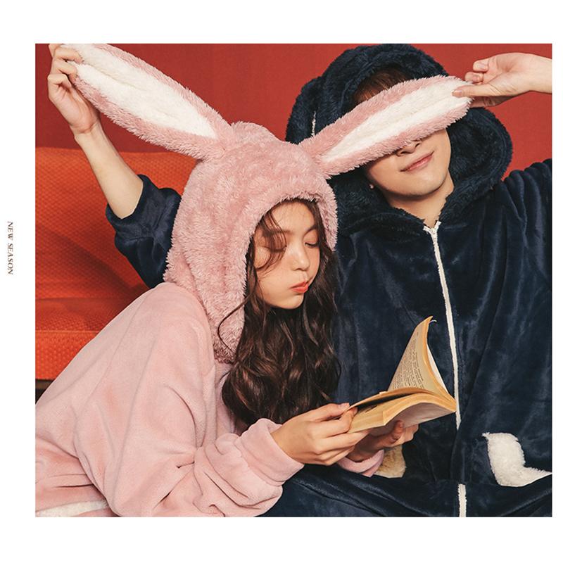 ペア パジャマ 冬 ルームウェア カップル もこもこ 長袖 レディース メンズ 暖かい かわいい うさぎ 韓国 お揃い ナイトウェア 部屋着 うさみみ 01 09 0092 Wonder Labo 通販 Yahoo ショッピング