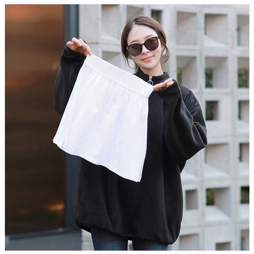 つけ裾 シャツ 付け裾 レイヤード つけすそ 大きいサイズ スリットレイヤード Tシャツ 重ね着風 トップス カットソー シャツ レディース 白 黒 01 09 0101 Wonder Labo 通販 Yahoo ショッピング