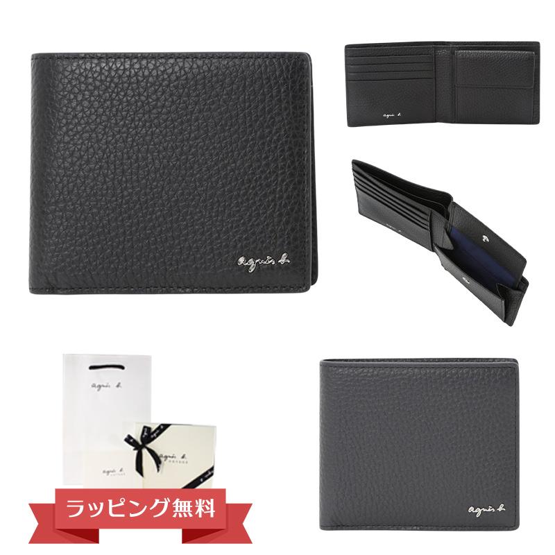 アニエスベー 財布 メンズ レザー 二つ折り ウォレット ABH05−01