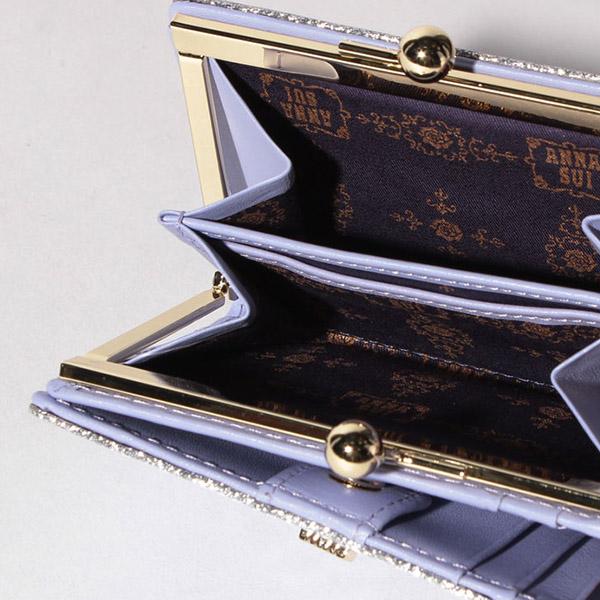 y*u様 ANNA SUIのがま口二つ折りのお財布です。 がま口が可愛い♡】Anna Sui 二つ折り財布 (ANNA SUI/折りたたみ財布