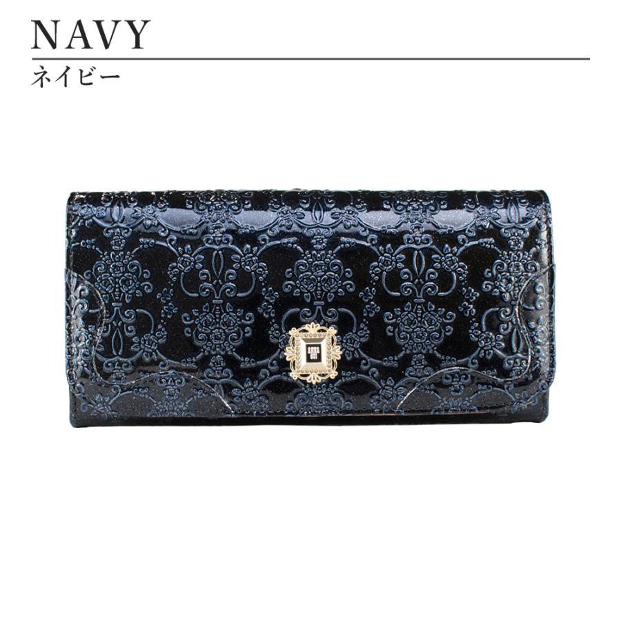 アナスイ ANNA SUI 長財布 財布 レディース ブランド 小銭入れあり エナメル 型押し がま口 本皮 レザー ルーミー | ANNA SUI | 17