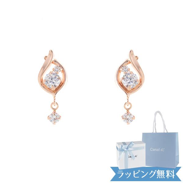 4°c ピアス カナル ヨンドシー canal4℃ レディース しずくモチーフ 4度 4c 4ドシー K10ピンクゴールド バレンタインデー