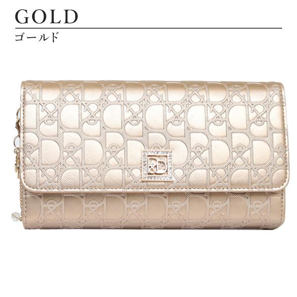 新品 ピンキー＆ダイアン サフィアーノ かぶせ ホワイト 長財布