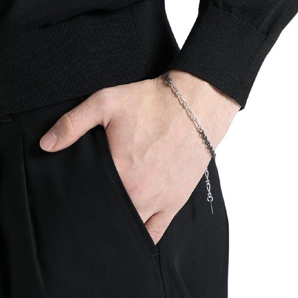 ポールスミス Paul Smith メンズ ブレスレット コンビネーション シルバーブレスレット 130908 モデル: 240 