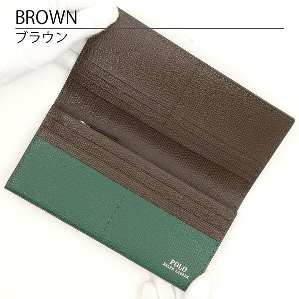 POLO RALPH LAUREN 長財布 ブラウン/グリーン POLO RALPH LAUREN（ポロ・ラルフローレン） ラルフローレン 財布