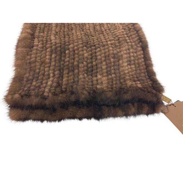 タグ付き/GNA/ミンク毛皮/ストール/ブラウン/マフラー/メンズ/RS0212