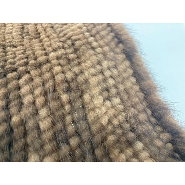 タグ付き/GNA/ミンク毛皮/ストール/ブラウン/マフラー/メンズ/RS0212