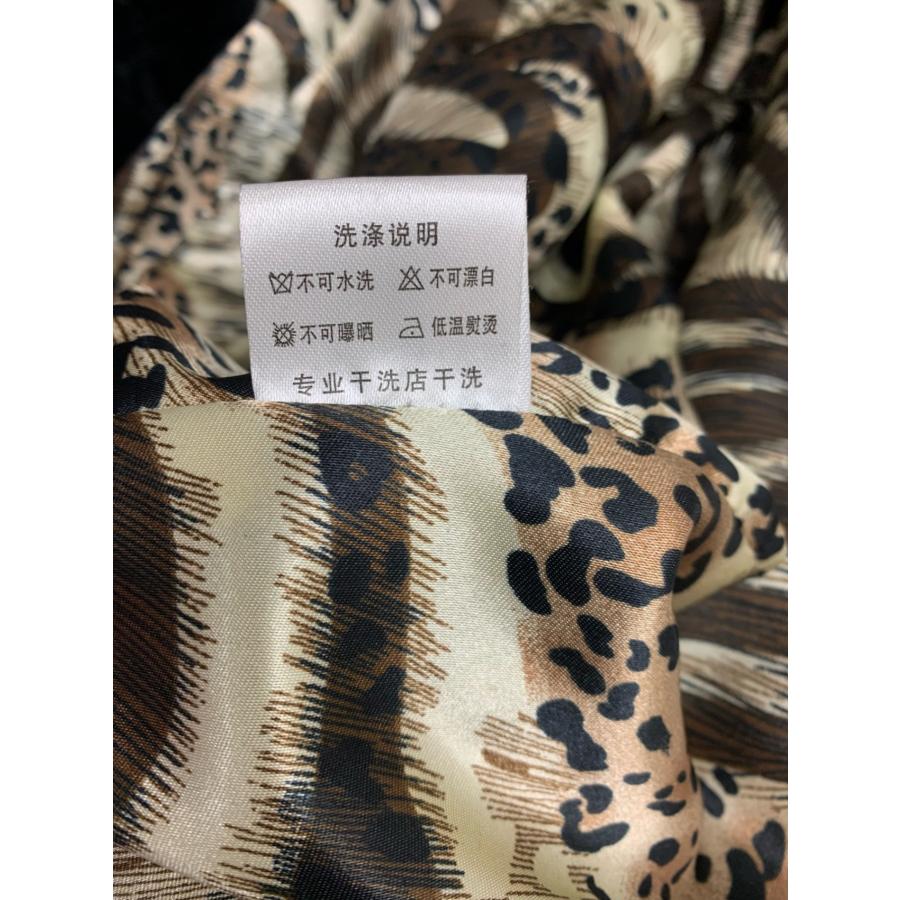 毛皮コート/リアルファー/ブラック/XLサイズ/レディース/FD0048