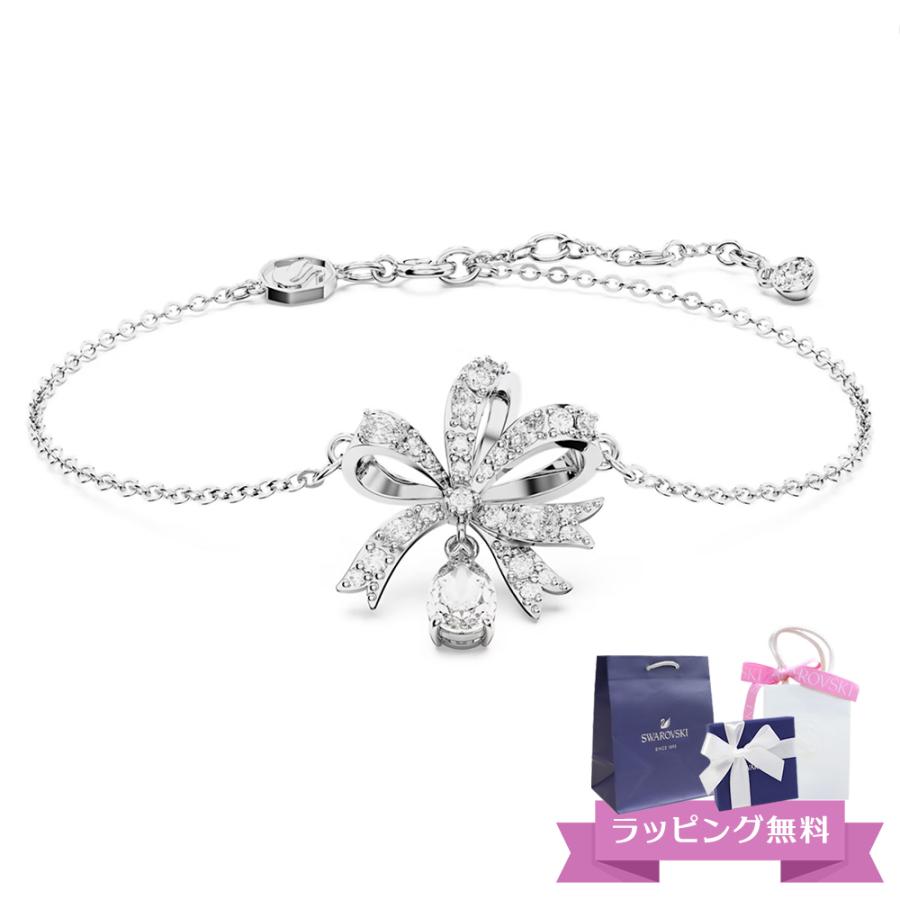 スワロフスキー ブレスレット アクセサリー ジルコニア リボンモチーフ