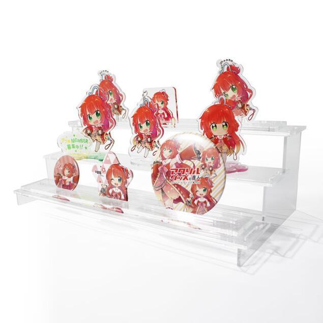 アクリルひな壇 5段 ディスプレイ グッズ 小物 アクリル フィギュア