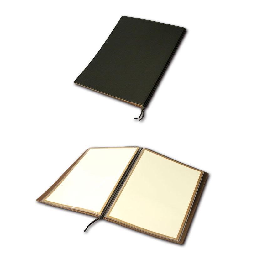 A4サイズ・4ページ〜革メニュー（ひも綴じ） MTLB-621 クリアファイル