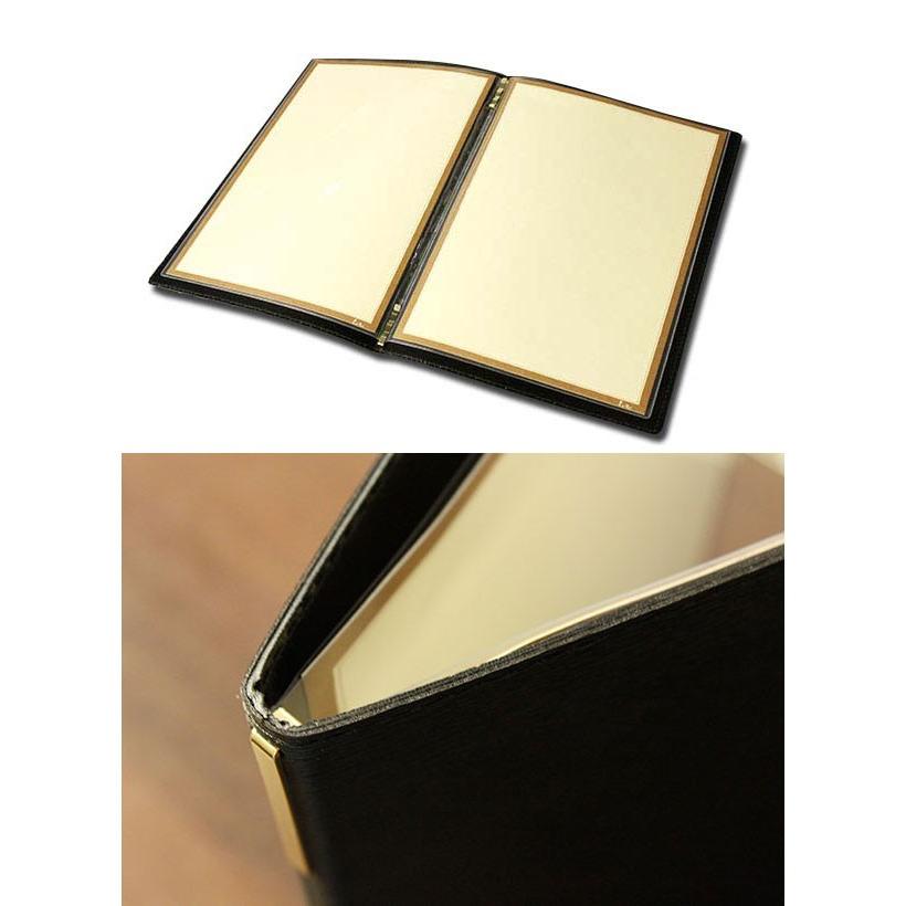 A4サイズ・4ページ 高級ソフト合皮メニュー（ピンホールタイプ） MTLB-801 業務用｜menubook-tatsujin｜05