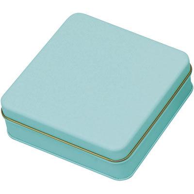スクエア缶〜 ミントブルー 缶ケース コレクション 推しグッズ 小物