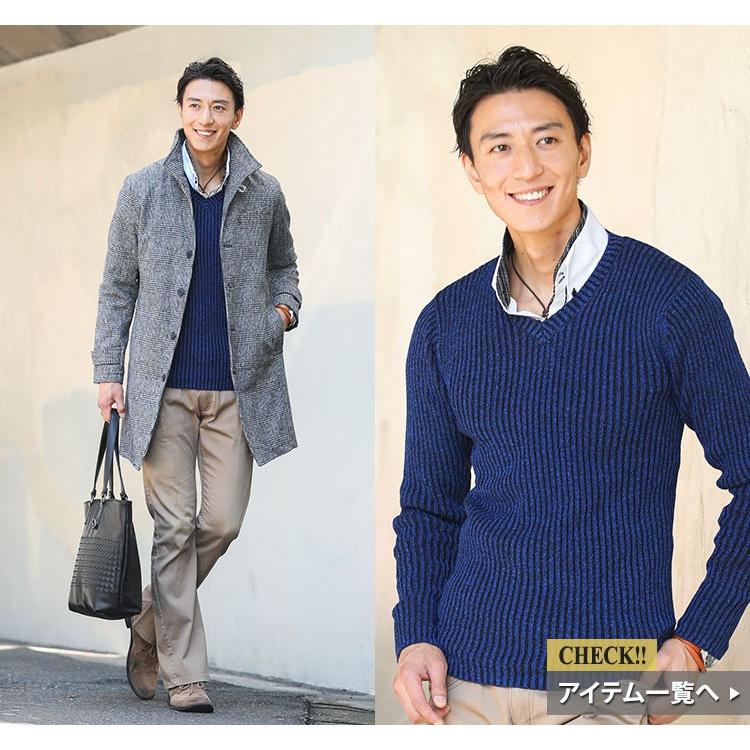 ニット メンズ ｖネック ストライプ編み込みｖネックニット おしゃれ 30代 40代 50代 メンズスタイル Menz Style 02 130n2751 Menz Style 通販 Yahoo ショッピング