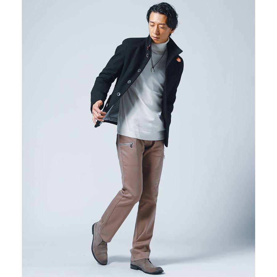 タートルネック メンズ ハイネック 長袖 白 黒 ニット セーター