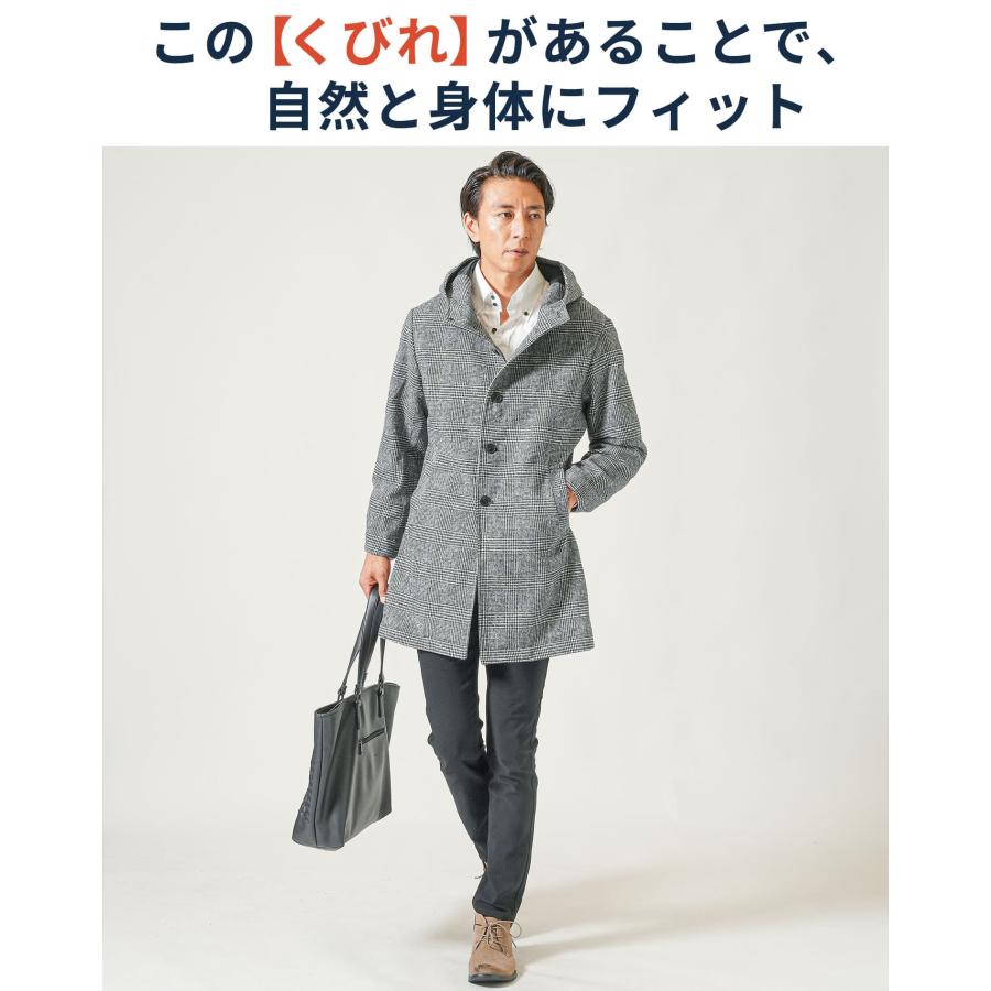 ハーフコート メンズ 50代 カジュアル ロングコート アウター