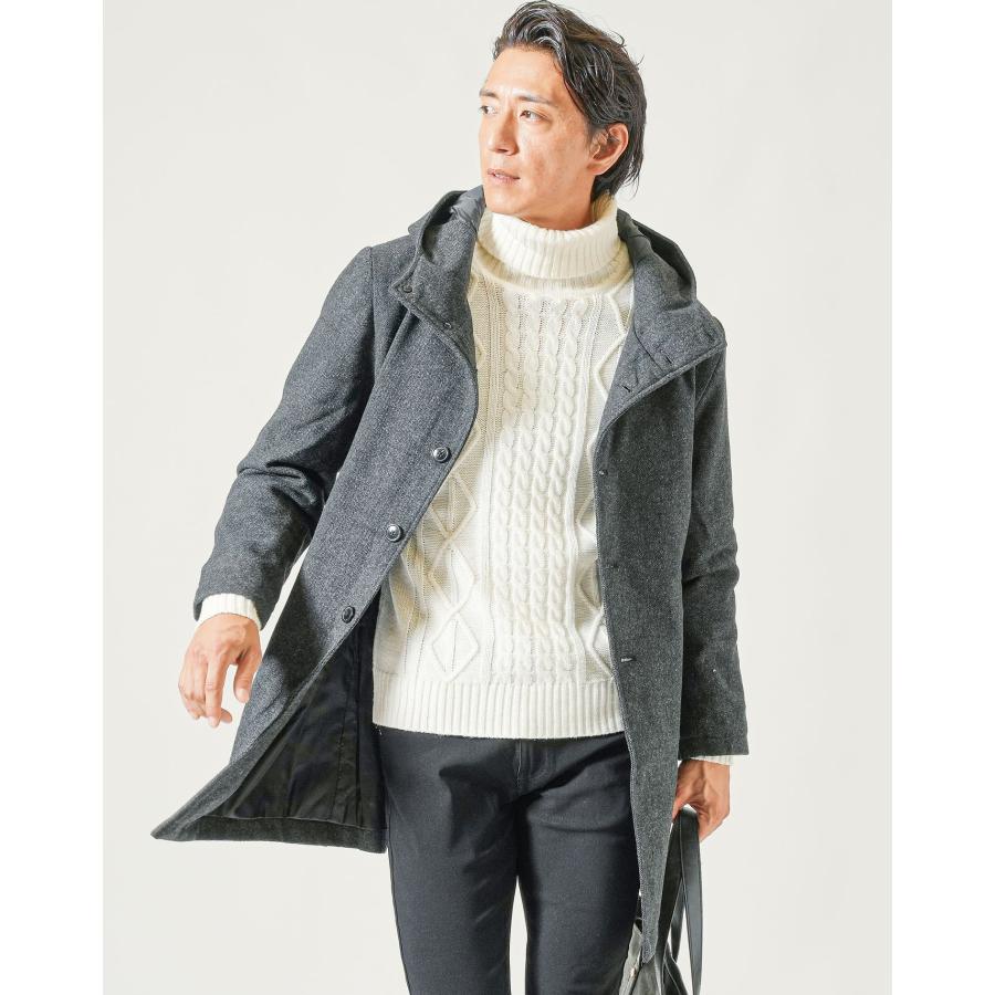 ハーフコート メンズ 50代 カジュアル ロングコート アウター