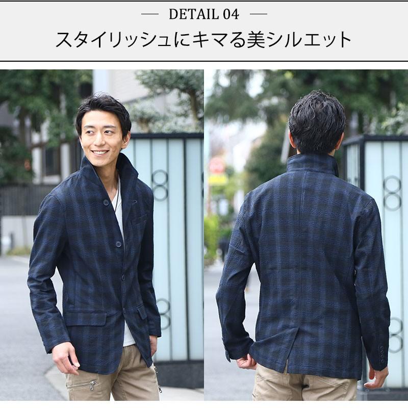 ジャケット メンズ イタリアンカラー グレンチェック シアサッカー おしゃれ 30代 40代 50代 メンズスタイル Menz Style 02 913y9308 Menz Style 通販 Yahoo ショッピング