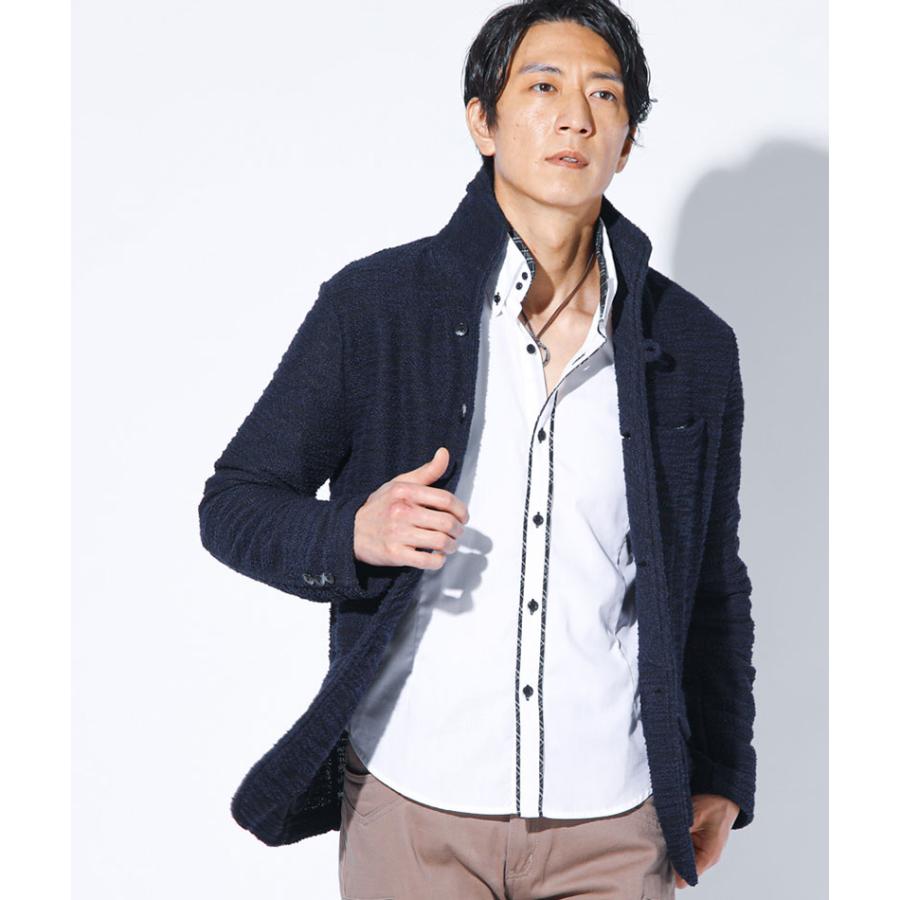 ジャケット メンズ 秋 50代 秋冬 イタリアンカラー スタンド