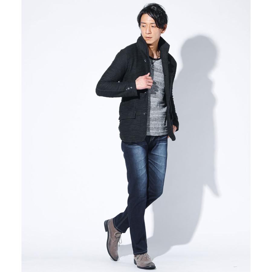 ジャケット メンズ 秋 50代 秋冬 イタリアンカラー スタンド