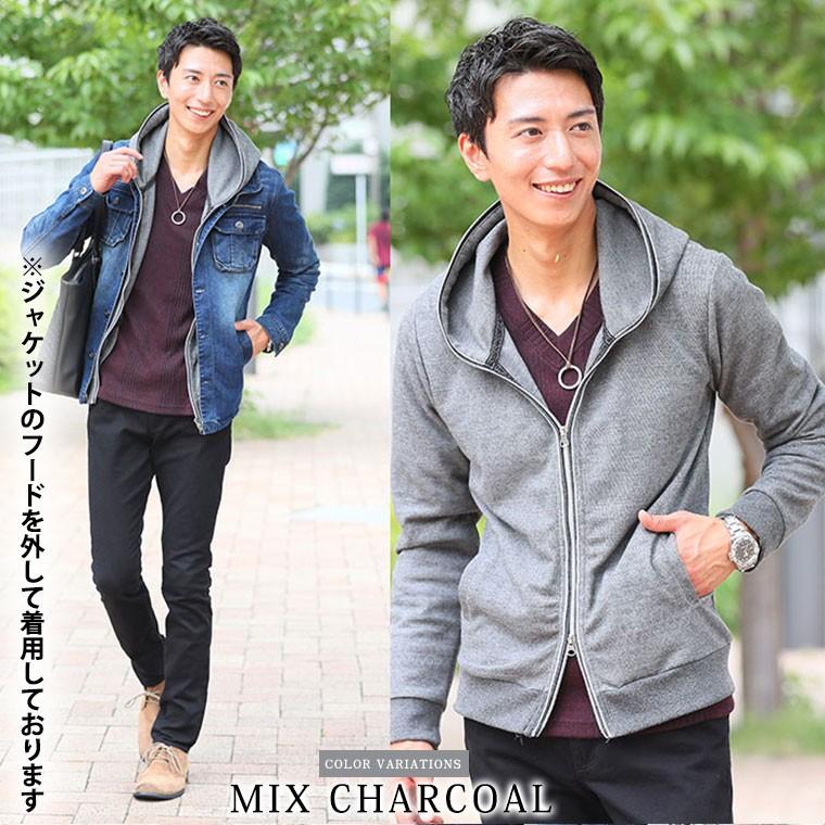 パーカー メンズ ジップパーカー 長袖 ダブルジップ 30代 40代 50代 Menz Style メンズスタイル ジャガード デザイン 07 Menz Style 通販 Yahoo ショッピング