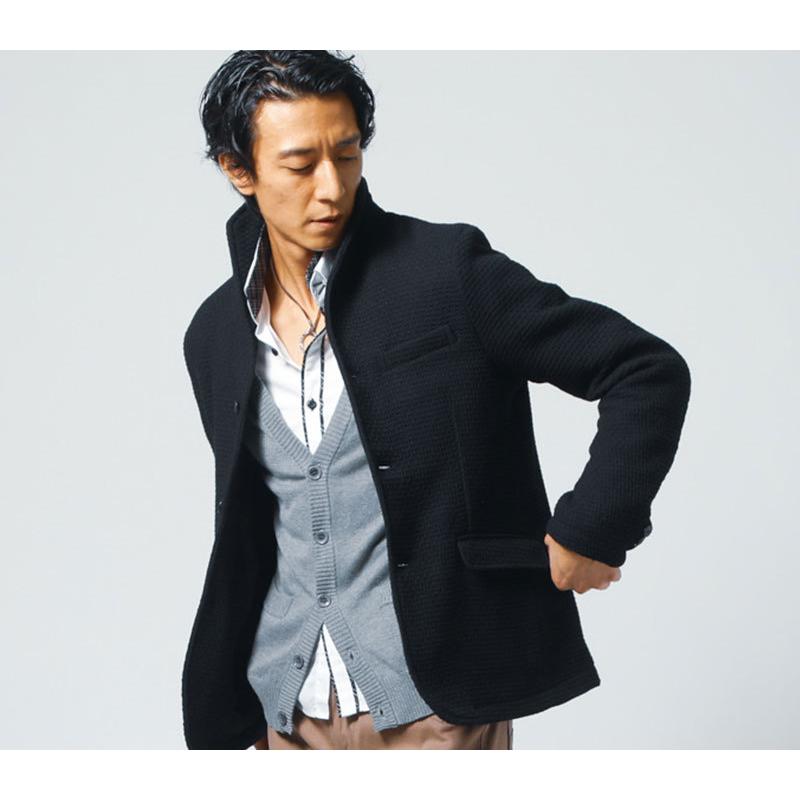 イタリアンカラー ジャケット メンズ スタンドカラー 40代 男性