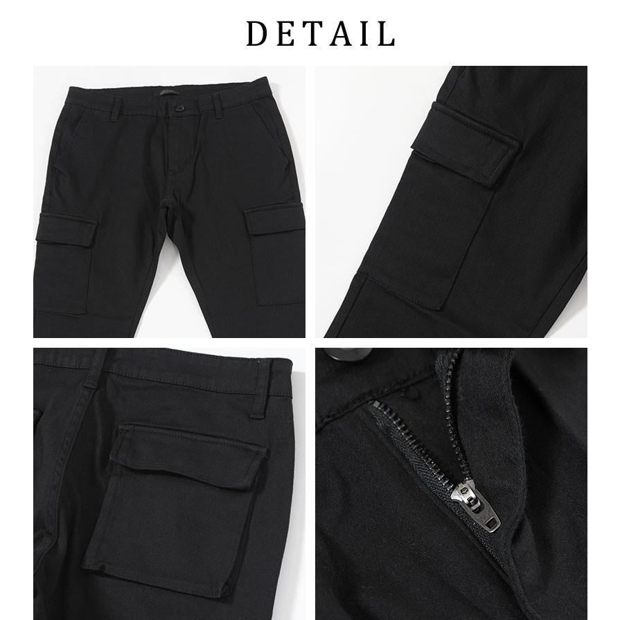 パンツ メンズ ストレッチ ブラック カーゴパンツ ボトムス パンツ メンズ ストレッチ ブラック カーゴパンツ ボトムス