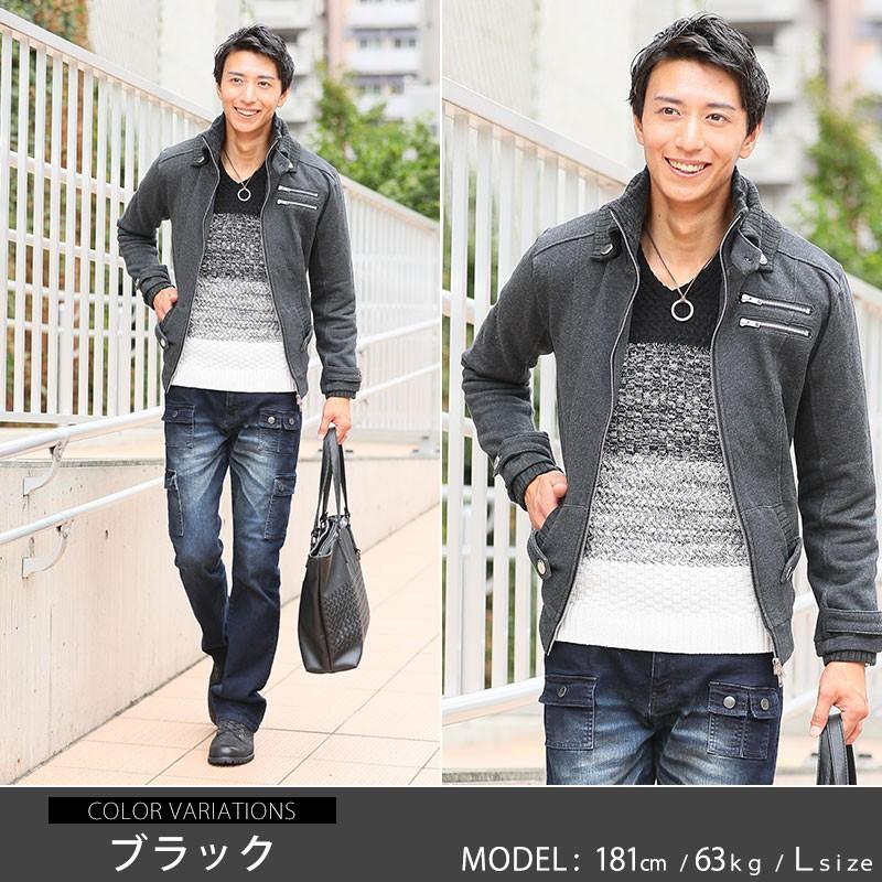 ジャケット メンズ ブルゾン ジップアップ スウエット アウター 美