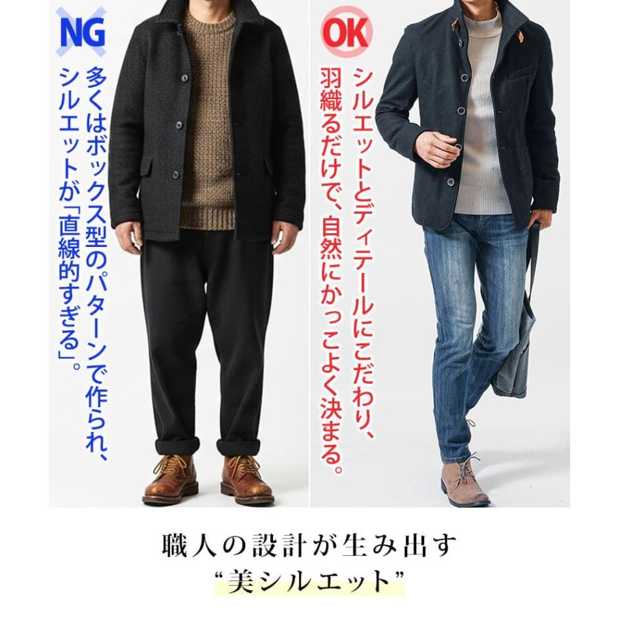 ピーコート メンズ ハーフコート カジュアル 春 50代 ショートコート pコート 春アウター 冬 ジャケット 日本製 40代 ちょいワルファッション50 春服 春物_9