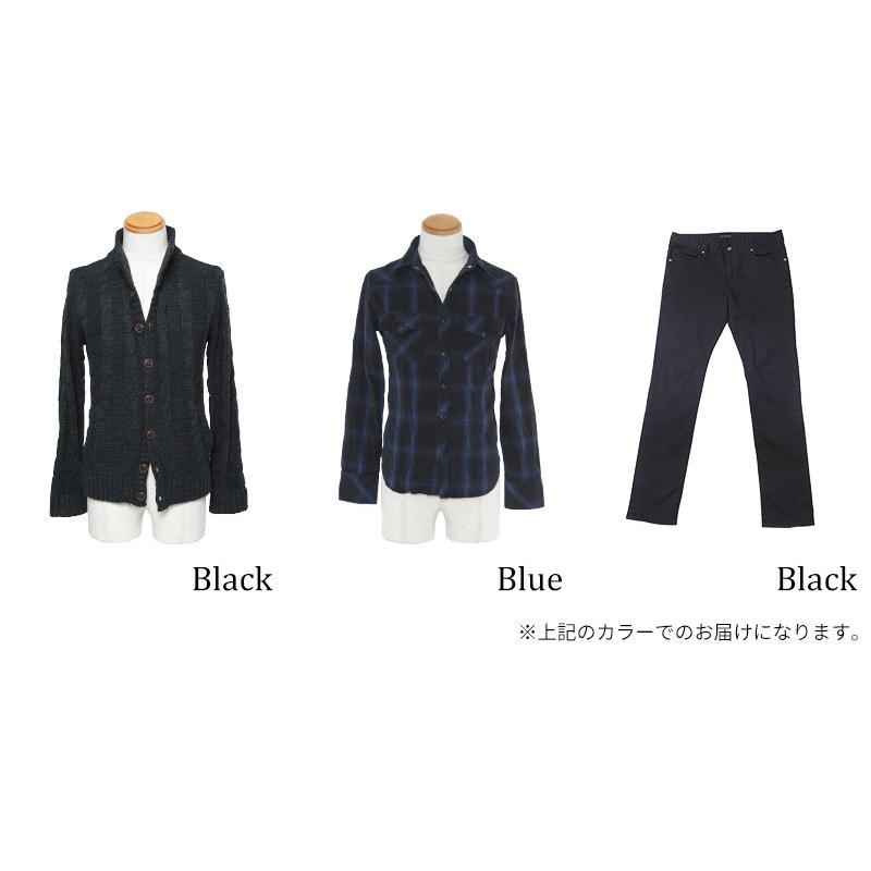 コーデセット マネキン買い ニット ジャケット メンズ アウター 3点