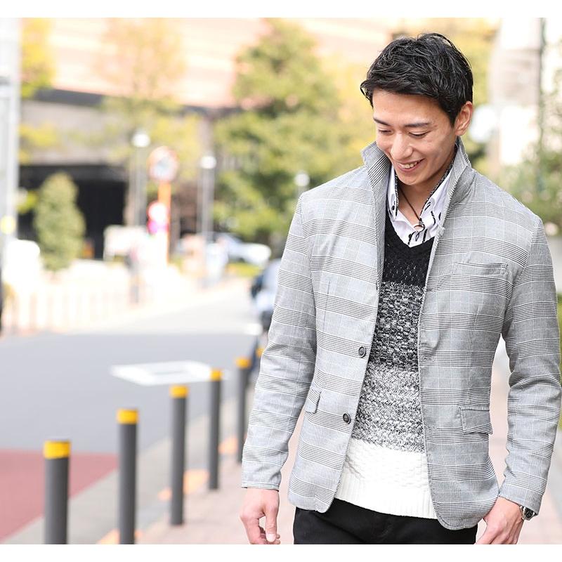 コーディネートセット メンズ ジャケット ニット パンツ グレンチェックジャケット 白ニット 黒パンツ 3点コーデセット 190 100 3tenset 190 Menz Style 通販 Yahoo ショッピング