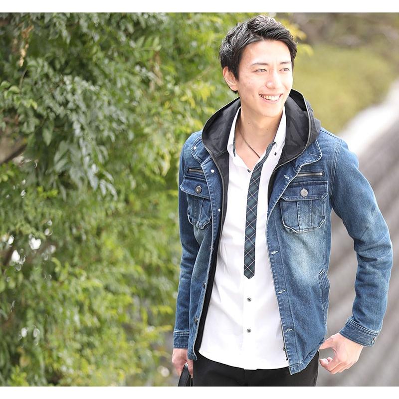 コーデセット メンズ セット ジャケット シャツ パンツ インディゴデニムジャケット 緑チェックシャツ 黒パンツ 3点コーデセット 192 100 3tenset 192 Menz Style 通販 Yahoo ショッピング