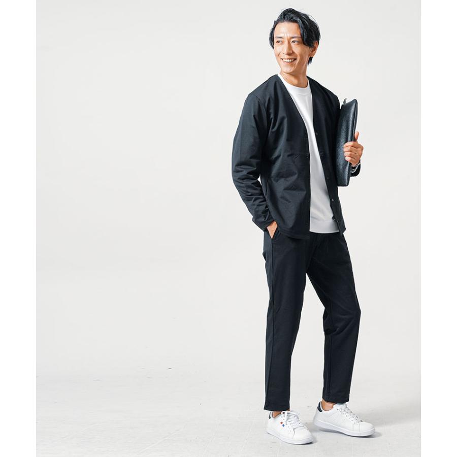 ノーカラージャケット メンズ セットアップ 上下 ジャケット