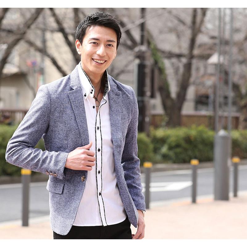 送料無料 テーラードジャケット コーディネート ジャケット シャツ パンツ ネイビージャケット 白シャツ 黒パンツ3点コーデセット 21 100 Outer Set 21 Menz Style 通販 Yahoo ショッピング