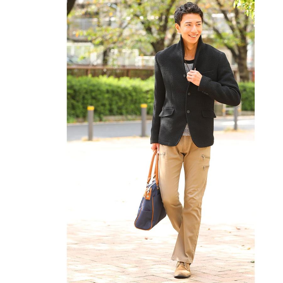 送料無料 テーラードジャケット コーディネート アウター トップス ボトム 黒ジャケット グレーニット ベージュパンツ3点セット26 100 Outer Set 26 Menz Style 通販 Yahoo ショッピング