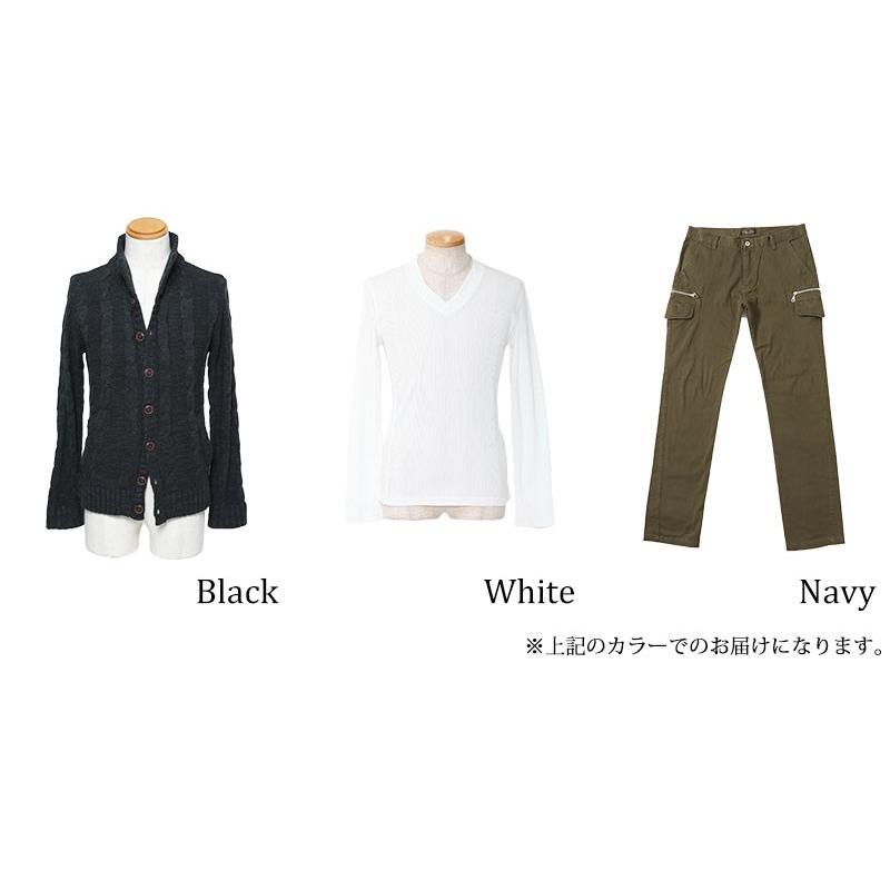 送料無料 春 メンズ アウターセット ニット 白tシャツ オリーブパンツ 3点コーデセット 12 100 Spring 3set 12 Menz Style 通販 Yahoo ショッピング