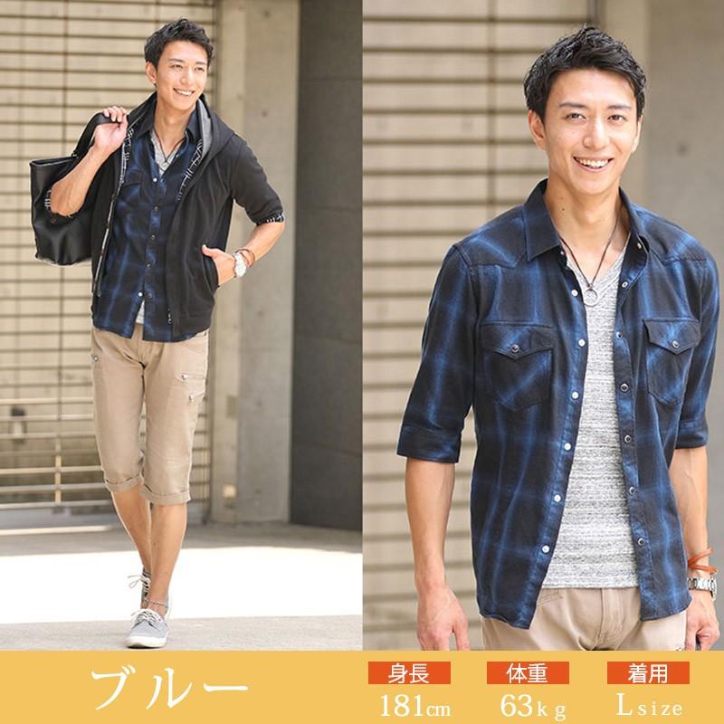 チェックシャツ メンズ 半袖 夏 細身 七分袖 7部袖 半端袖 5分丈 チェックシャツ メンズ 半袖 夏 細身 七分袖 7部袖 半端袖 5分丈