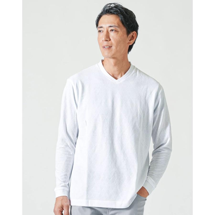 ロンt メンズ ジャケット 乳首 tシャツ ジャケt すけない白 Vネック