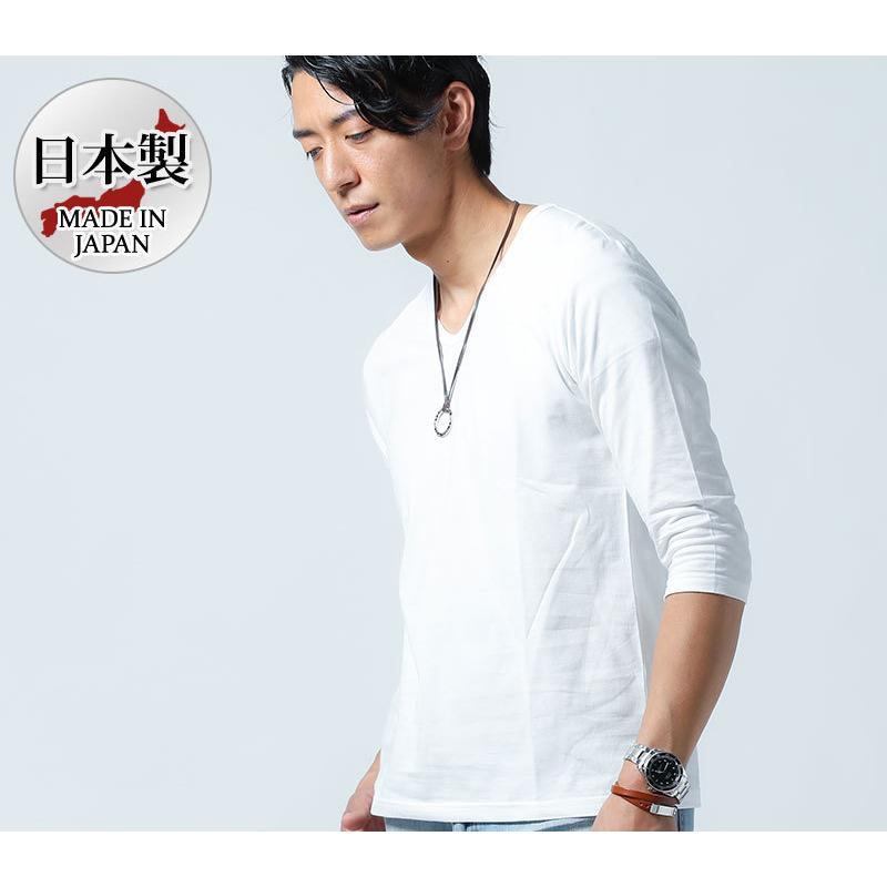 七分袖 メンズ 日本製 綿 七部袖 7部袖 7分袖 tシャツ vネック 7 七分袖 メンズ 日本製 綿 七部袖 7部袖 7分袖 tシャツ vネック 7