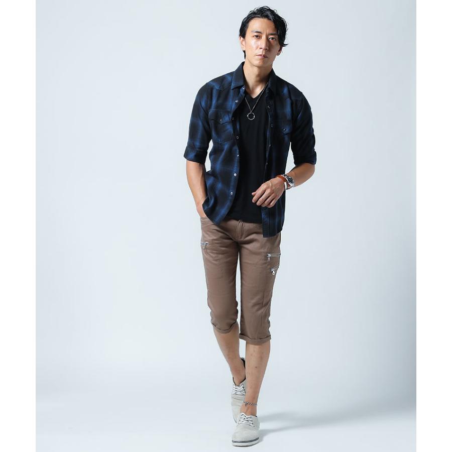 7部袖tシャツ 七分袖 メンズ tシャツ 日本製 綿 七部袖 7分袖 v