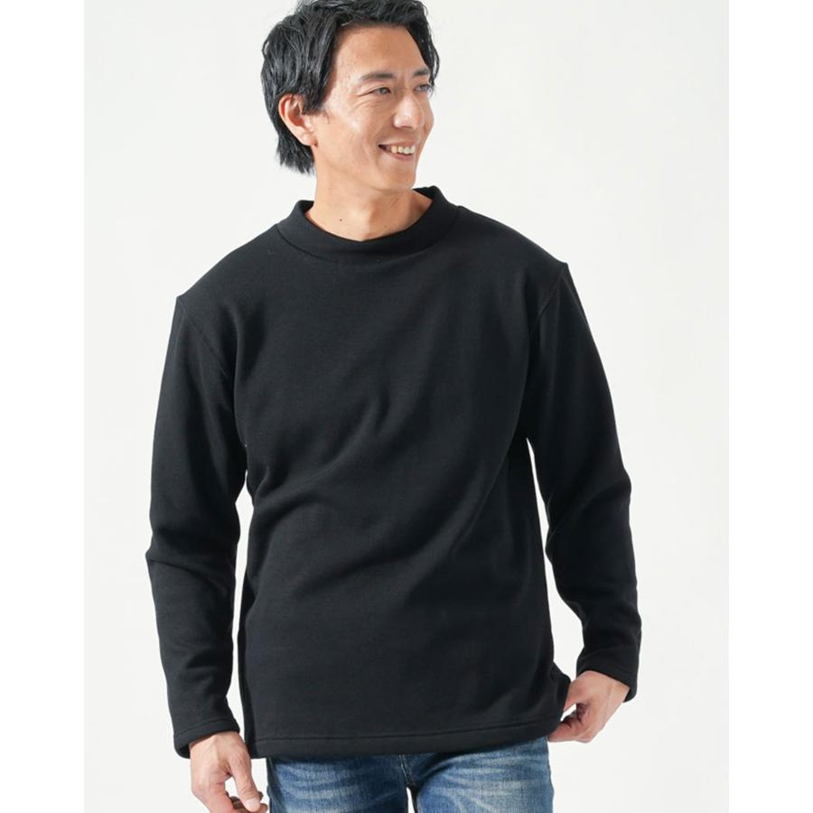 BRIEFING ハイネック、モックネック長袖シャツ ブラックM 裏起毛　美品 極美品 ✨ブリーフィング モックネック 長袖 刺繍ロゴ 裏起毛 XL