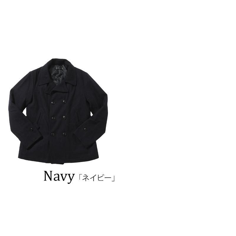 Pコート メンズ アウター ジャケット ショート丈 ウール