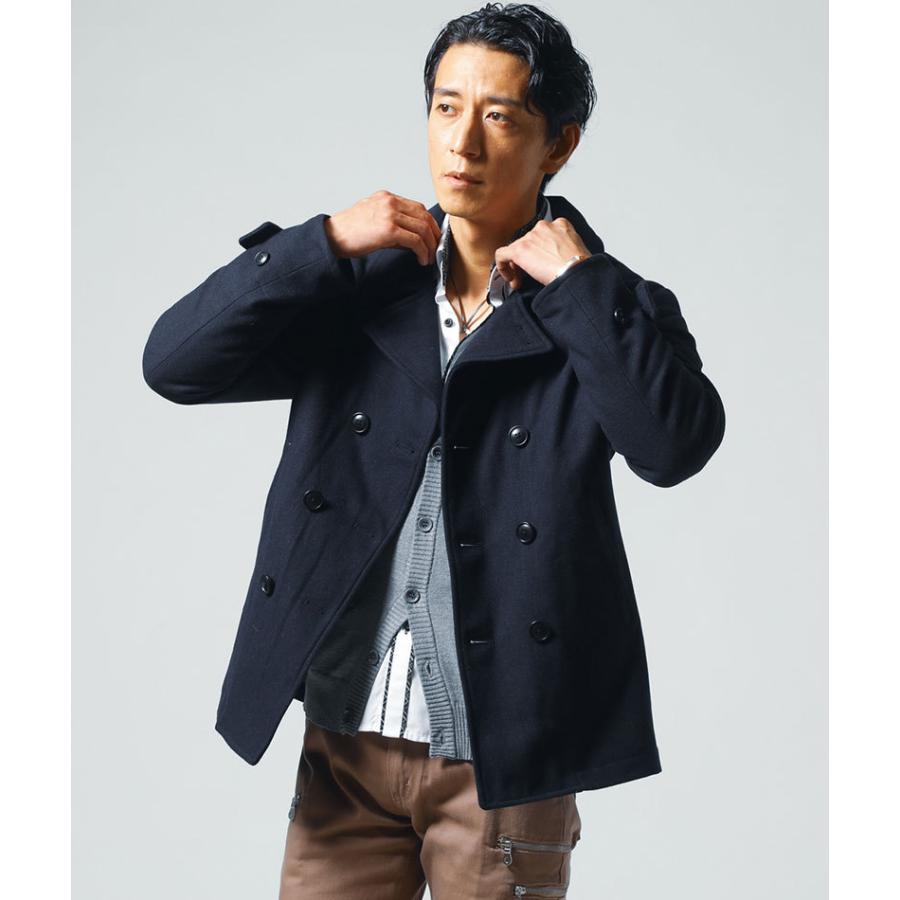 ジェイクルー ダブルブレストトップコート ウール ミドル丈 ブラック