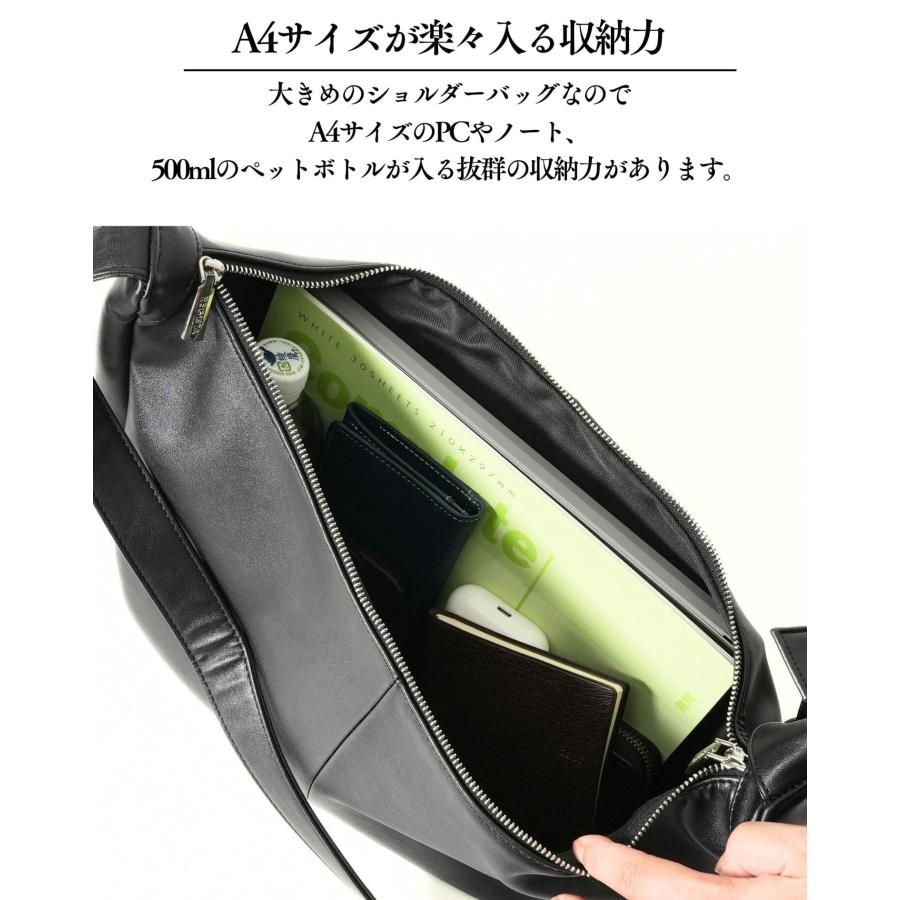 本革クロスボディーバッグ 三日月バック ショルダーバッグ メンズ